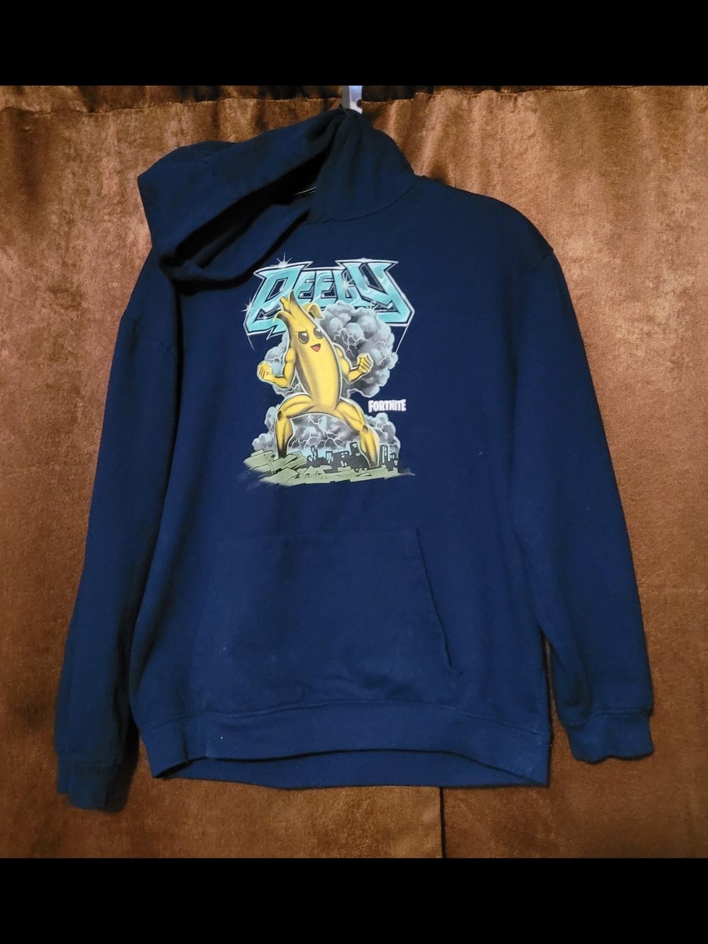 Fortnite Kids Navy Blue Peely Graphic Hoodie